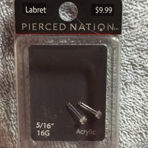 💰💍3 for $10💍💰 16G  Acrylic Labret piercings.